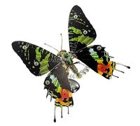Rompecabezas de mariposa de metal 3D, kit de montaje de mariposa steampunk, rompecabezas de insectos, adorno mecánico de insectos, gran regalo para adultos (100 piezas)