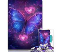 Rompecabezas de Mariposa Morada de 1000 Piezas para Adultos y Adolescentes Ideal como Juego Educativo o decoración del hogar, Toda la Familia (75x50cm)