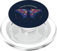 Rompecabezas de Mariposa para concienciación sobre el Autismo, Azul en Abril PopSockets PopGrip para MagSafe