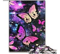 Rompecabezas de Mariposa Rosa para Adultos, 1000 Piezas, Juego Familiar antiestrés, desafío difícil, Regalo para Amigos y Familiares (50x75cm)