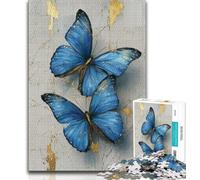 Rompecabezas de Mariposas Azules para Adultos y Adolescentes Divertido para el hogar Ideal para días de Lluvia Regalo de cumpleaños 38x26cm