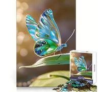 Rompecabezas de Mariposas Azules y Verdes para Adultos, 1000 Piezas Desarrolla la lógica, la Tranquilidad y la Facilidad de Montaje Un Regalo estupendo (38x52cm)
