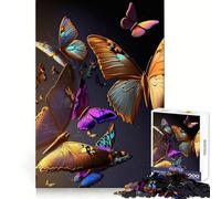 Rompecabezas de Mariposas Coloridas para Adultos,1000 Piezas,Ejercicio Mental,diversión Tranquila,Cierre Seguro,Gran Regalo (38x26cm)