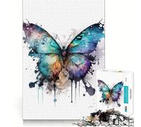 Rompecabezas de Mariposas en Acuarela para Adultos 1000 Piezas Juego Mental Divertido con tecnología Avanzada de Corte láser desafío entretenido para el Tiempo de Espera (50x75cm)