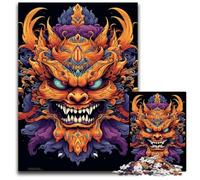 Rompecabezas de máscara Ninja de 1000 Piezas de Madera para Adultos. Diseño intrincado para Adolescentes. Decoración DIY y diversión para estimular el Cerebro. 50x75cm/19,68x29,52 Pulgadas.