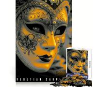Rompecabezas de máscara Veneciana de 1000 Piezas para Adolescentes Aclara tu Mente Distracción Suave Cierre (38x52cm)