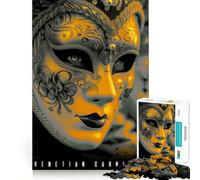 Rompecabezas de máscara Veneciana para Adultos,1000 Piezas,Juego para ejercitar la Mente,Corte de precisión,Bordes Lisos,desafío Divertido para Pasar el Tiempo (38x52cm)