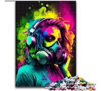 Rompecabezas de máscaras de Gas para Adolescentes, 1000 Piezas Juguete de Entretenimiento Familiar, Toda la Familia (50x75cm)