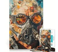 Rompecabezas de máscaras de Gas postapocalípticas para Adultos, 1000 Piezas, lógica Clara, Juguete, pasatiempo Tranquilo, Corte Perfecto, Regalo Elegante (38x26cm)