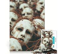 Rompecabezas de máscaras enredadas para Adolescentes, 1000 Piezas, para Mejorar la Memoria, para Disfrutar de un Juego Lento, con Bordes limpios, 38x26cm