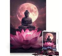 Rompecabezas de meditación Budista de 1000 Piezas Pensamiento Claro,Tiempo de relajación,Bordes precisos Elegante (38x26cm)