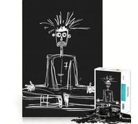 Rompecabezas de meditación con Figuras Blancas para Adultos 1000 Piezas Juego de Memoria Cerebral Cortado con láser para un Ajuste Perfecto aliviar el estrés (38x26cm)