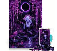 Rompecabezas de meditación Flor Púrpura de 1000 Piezas para Adultos, Juguete para concentrarse y ejercitar la Mente, Ideal para el hogar y el Ocio, con Bordes Ajustados, Regalo de Papá Noel (38x52cm)