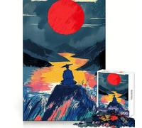 Rompecabezas de Meditaciones Samurai de 1000 Piezas para Adultos Mejora la Memoria Diversión Relajante Corte de Primera Calidad Regalo Memorable (38x52cm)