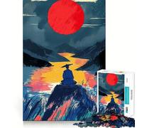 Rompecabezas de Meditaciones Samurai de 1000 Piezas para Adultos Mejora la Memoria Diversión Relajante Corte de Primera Calidad Regalo Memorable (38x52cm)