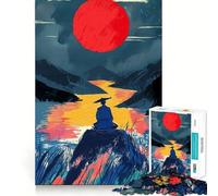 Rompecabezas de Meditaciones Samurai para Adolescentes, 1000 Piezas, Mejora la Memoria, Alivia la Tensión, Obra de Arte de Borde Fino (38x26cm)