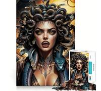 Rompecabezas de Medusa Gorgona Furiosa,1000 Piezas,Juguete para desarrollar la Capacidad cognitiva,Superficie Lisa y sin Rebabas,Actividad Relajante para Grupos en Interiores (50x75cm)