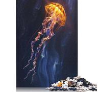 Rompecabezas de Medusas celestiales, Rompecabezas Rectangular de Papel para Adultos y Adolescentes, 1000 Piezas (26 x 38 cm)