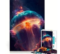 Rompecabezas de Medusas espaciales y la Vía Láctea para Adolescentes, 1000 Piezas, para Recordar, estimular, Relajarse, Cortar Suavemente, Regalo Elegante (50x75cm)