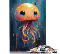 Rompecabezas de Medusas para Pintar, decoración única para el hogar, 100% cartón Reciclado, Día del Niño, 1000 Piezas (26 x 38 cm)