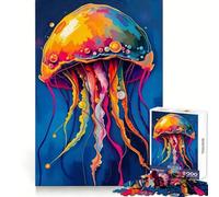 Rompecabezas de Medusas Vibrantes de 1000 Piezas Desarrolla la Capacidad cognitiva Un pasatiempo Relajante Cierre sólido Navidad (50x75cm)