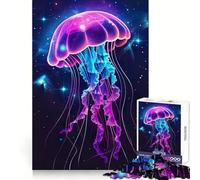 Rompecabezas de Medusas Vibrantes de 1000 Piezas Desarrolla la Capacidad cognitiva Un pasatiempo Tranquilo Cierre sólido Navidad (50x75cm)