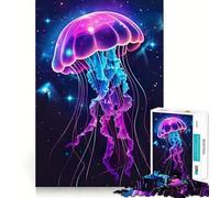 Rompecabezas de Medusas Vibrantes de 1000 Piezas Juguete para desarrollar la Capacidad cognitiva Superficie Lisa y sin Rebabas Actividad Relajante para Grupos en Interiores (38x52cm)