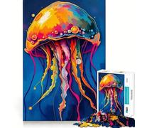 Rompecabezas de Medusas Vibrantes para Adultos,1000 Piezas,Juego de Memoria Cerebral,Corte Fino,Acabado Premium,una Forma entretenida de Pasar el Tiempo Libre (38x26cm)