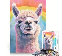 Rompecabezas de Meme de Alpaca,1000 Piezas,Juego de Habilidad Mental,Piezas de Ajuste, Actividad Divertida para Toda la Familia (38x26cm)