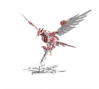 Rompecabezas de metal 3D Falcon Predator para adultos, kit de construcción mecánico de Falcon Predator de metal, regalo de escritorio para entusiastas del rompecabezas de metal (279 piezas/rojo)