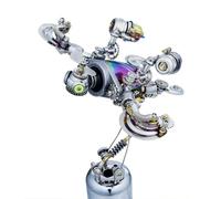 Rompecabezas de metal 3D, juego de modelo punk de tortuga zombi, modelo steampunk de tortuga de metal 3D, rompecabezas de metal de montaje de bricolaje, regalos para niños y adolescentes, adornos de