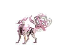 Rompecabezas de metal 3D, kit de modelo de criatura mítica china, 85 piezas, montaje de bricolaje, kit de modelo mecánico de metal steampunk, kit de modelo de zorro de nueve colas, decoraciones