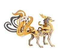 Rompecabezas de metal 3D, kit de modelo de criatura mítica china, 85 piezas, montaje de bricolaje, kit de modelo mecánico de metal steampunk, kit de modelo de zorro de nueve colas, decoraciones
