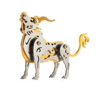 Rompecabezas de metal 3D, kit de modelo mecánico de buey del zodiaco, exhibición creativa de montaje para decoración de escritorio y aficionados mecánicos, mejora la capacidad práctica, para adultos y