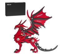 Rompecabezas de metal 3D para adultos, 100 piezas 3D mecánico, punk, criatura mítica, kit de modelo de pterosaurio mágico, adorno artístico creativo para el hogar y la oficina
