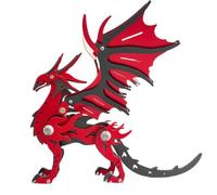 Rompecabezas de metal 3D para adultos, más de 100 piezas de pterosaurio de dragón mecánico, kit de modelo de fantasía de montaje de bricolaje, decoración creativa, regalo para cumpleaños y Navidad