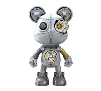 Rompecabezas de metal 3D, Star Glory 3D, kit de modelo de oso de violencia mecánico con luz, pantalla de escritorio de moda de la colección Astro, decoración de oficina y regalo (136 piezas/plata y