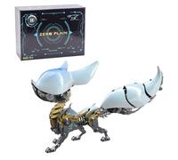 Rompecabezas de metal 3D zorro para adultos, kit de construcción de metal mecánico con piezas de precisión, regalo creativo de escritorio para los entusiastas de los insectos (339 piezas/blanco)