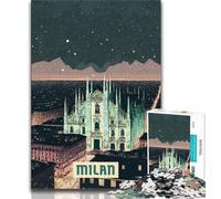 Rompecabezas de Milán de 1000 Piezas para Adultos, Juguete Educativo Intelectual descompresor, decoración, 38x26cm