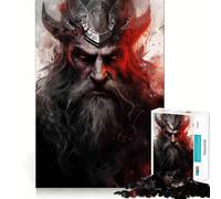 Rompecabezas de mitología vikinga,1000 Piezas,Juego de concentración Mental,diseño de Ajuste Huecos,desafío Cerebral Interactivo para el hogar (50x75cm)