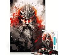 Rompecabezas de mitología vikinga de 1000 Piezas Juego cognitivo Divertido Troquelado de Alta precisión aliviar el estrés (38x26cm)