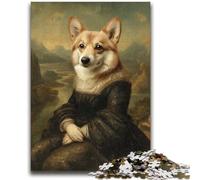 Rompecabezas de Mona Lisa Corgi para Adultos y Adolescentes Ejercita el Cerebro Juguetes adictivos para Cultivar la Paciencia Una Obra de Arte (70x100cm)