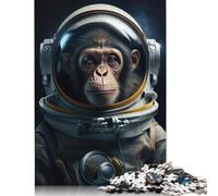 Rompecabezas de Mono Espacial Astronauta Premium, 100% Papel Reciclado, Rectangular, 1000 Piezas (26 x 38 cm)