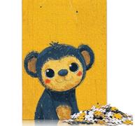 Rompecabezas de Mono Travieso, Juego de Bricolaje, Rompecabezas Rectangular de Papel para Regalo de cumpleaños de niño o niña, 1000 Piezas (26 x 38 cm)