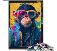 Rompecabezas de Monos para Adultos y Adolescentes, para Mayores de 14 años, decoración del hogar, Juegos Familiares, Regalos de cumpleaños y Navidad (50x75cm)
