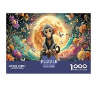 Rompecabezas de Monos trillizos para Adultos, 1000 Piezas, Regalo - Mono (Calabazas Lunares), Divertido Regalo y Actividad para la decoración de la Pared del hogar, 52 x 38 cm (1000 Piezas)