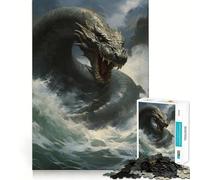 Rompecabezas de Monstruo Serpiente Marina de 1000 Piezas para Adolescentes Mejora la Memoria Tiempo de relajación Bordes precisos Regalo Creativo (50x75cm)