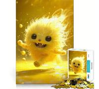 Rompecabezas de Monstruos Amarillos sin esponjosidad para Adolescentes,1000 Piezas,diversión Que estimula la Mente,componentes Resistentes y de Corte Limpio,Actividad para Compartir con los niños