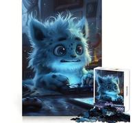 Rompecabezas de Monstruos Azules sin Pelusa para Adultos, 1000 Piezas, práctica de lógica, Escape Tranquilo, Bordes limpios, Navidad (38x52cm)