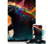 Rompecabezas de Monstruos con Colores Vivos 1000 Piezas Juego de concentración Mental Corte de precisión Bordes Lisos Actividad Absorbente para Noches tranquilas (38x26cm)